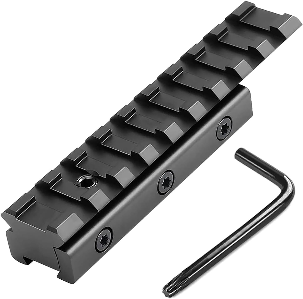 11mm Dovetail to 21mm Upgraded Build-in Locking Screws Picatinny Rail Low Profile Scope Mount Converter Base 3/8" to 7/8" Converter