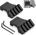 Picatinny Offset Rail Mounts, 45 Degree Picatinny Offset Aluminum Rail Low Profile Mount for lashlight Laser Sights Optics