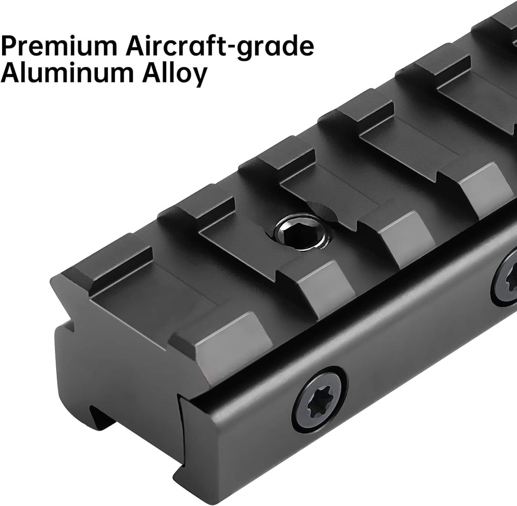 11mm Dovetail to 21mm Upgraded Build-in Locking Screws Picatinny Rail Low Profile Scope Mount Converter Base 3/8" to 7/8" Converter