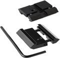 2Pcs Low Profile 3/8" /11MM to 7/8" /20MM Dovetail to Picatinny Weaver Rail Adapter Snap-in Rail Adaptor for Rifle Scope